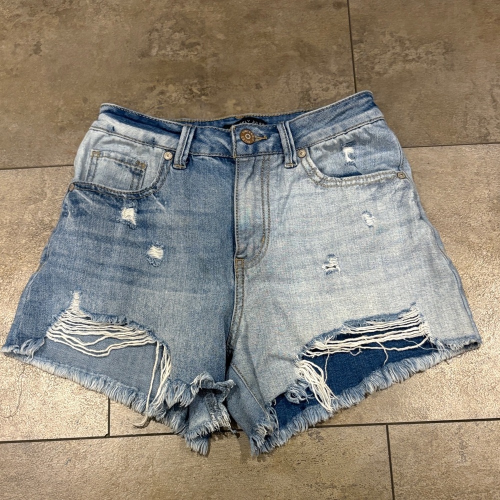 Sincerely Jules Light Blue Distressed Jean Shorts